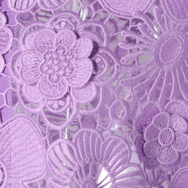3D FLOWER LACE　ブラウス 詳細画像 パープル 6