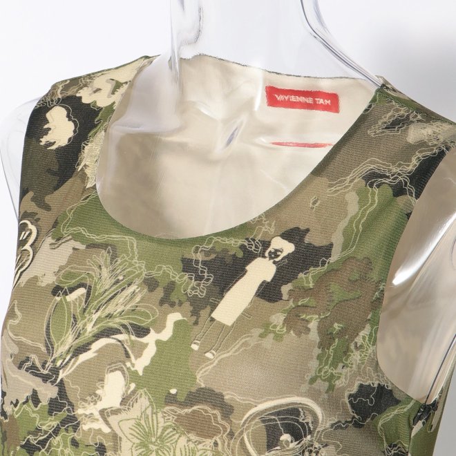 CITY CAMOUFLAGE OLIVER PRINT　ドレス 詳細画像 グリーン 4