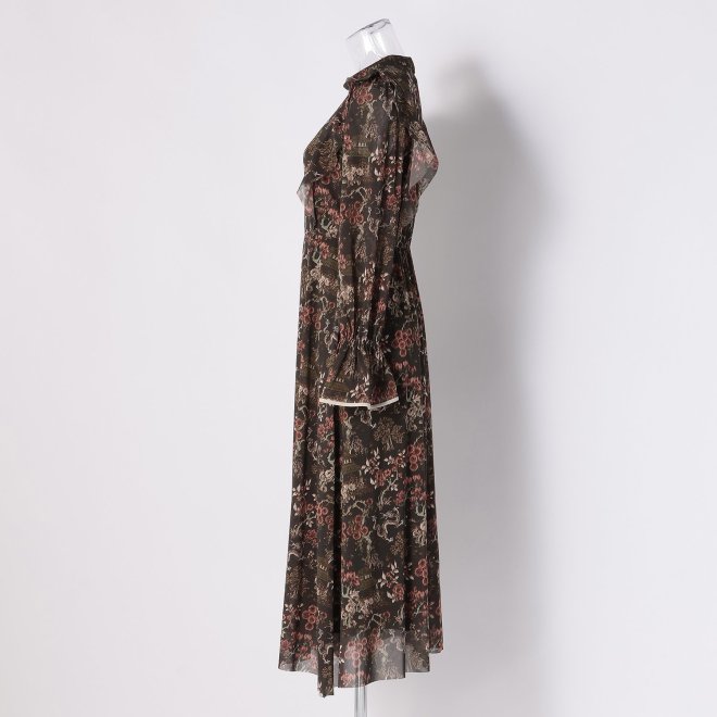 GOBELIN CHINOISERIE PRINT NETTING　ドレス 詳細画像 グリーン系マルチ 2