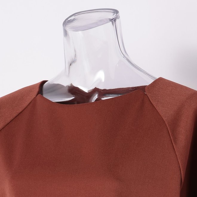 WL エステルスパンバックギャザーブラウス 詳細画像 レッド 4