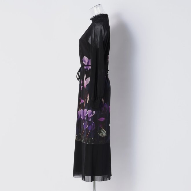 CYCLAMEN PRINT NETTING　ドレス 詳細画像 黒系マルチ 2