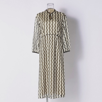 【DRESS COLLECTION】 バイカラーレースドレス 詳細画像