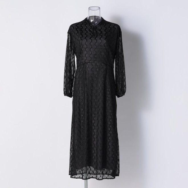 【DRESS COLLECTION】 バイカラーレースドレス