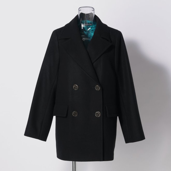 PEA COAT WITH DRAGON BUTTONS 詳細画像 ブラック 1