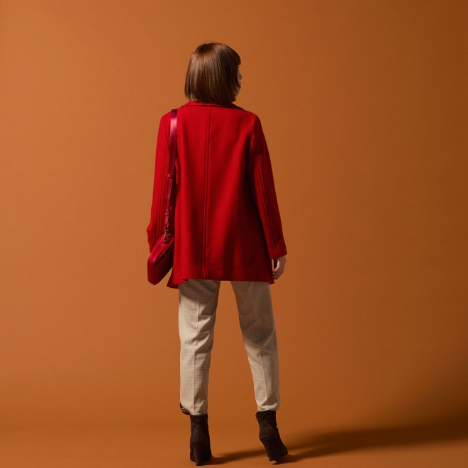 PEA COAT WITH DRAGON BUTTONS 詳細画像 レッド 3