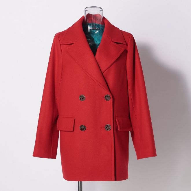 PEA COAT WITH DRAGON BUTTONS 詳細画像 レッド 5