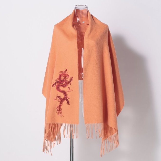 DRAGON EMBROIDERY STOLE 詳細画像 オレンジ 1