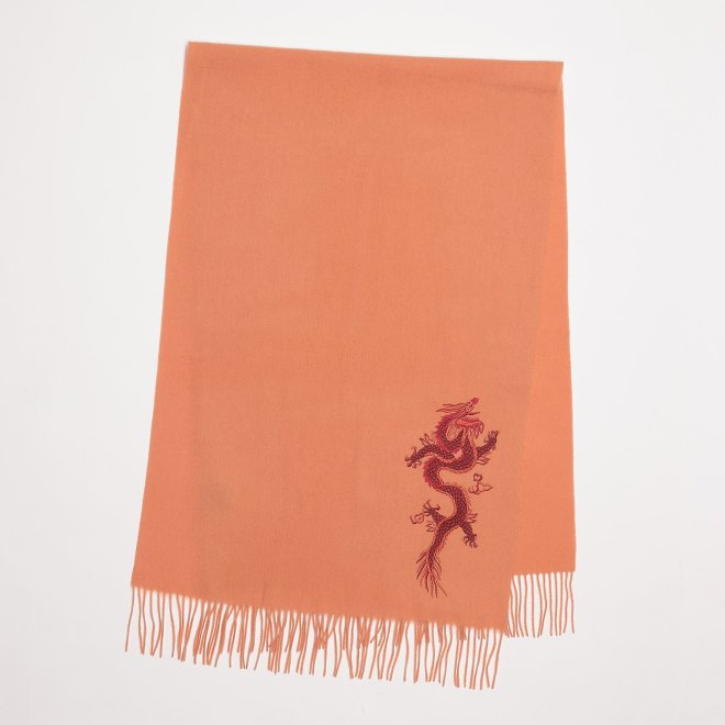 DRAGON EMBROIDERY STOLE 詳細画像 オレンジ 2