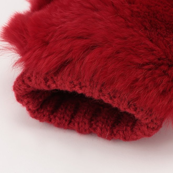 FUR GLOVES 詳細画像 レッド 2
