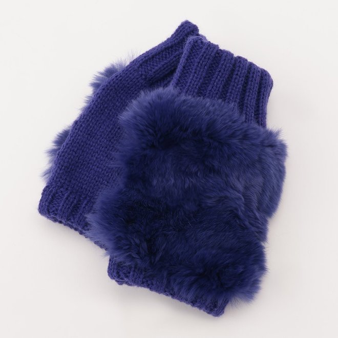FUR GLOVES 詳細画像 パープル 1