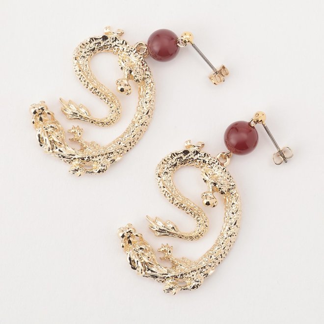 99 DRAGON PIRCED EARRINGS 詳細画像 ゴールド 1
