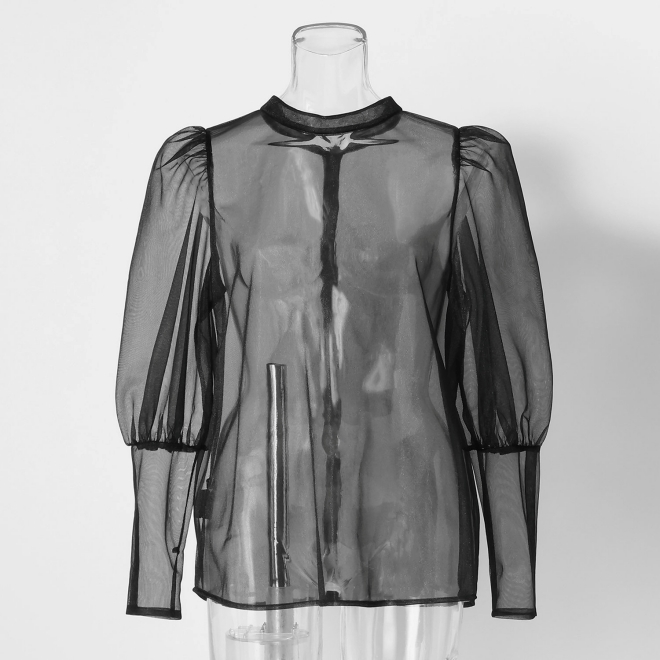 【期間限定】ORGANZA BLOUSE 詳細画像 ブラック 2