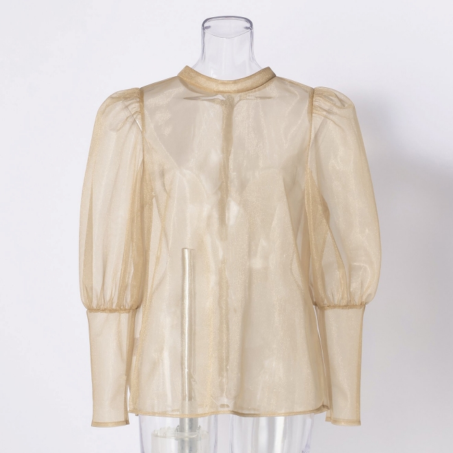 【期間限定】ORGANZA BLOUSE 詳細画像 ベージュ 4