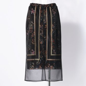 【期間限定】MARBLE INLAY PRINT ON NETTING　スカート 詳細画像