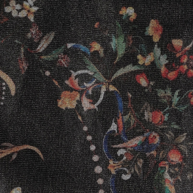 【期間限定】MARBLE INLAY PRINT ON NETTING　スカート 詳細画像 黒系マルチ 6
