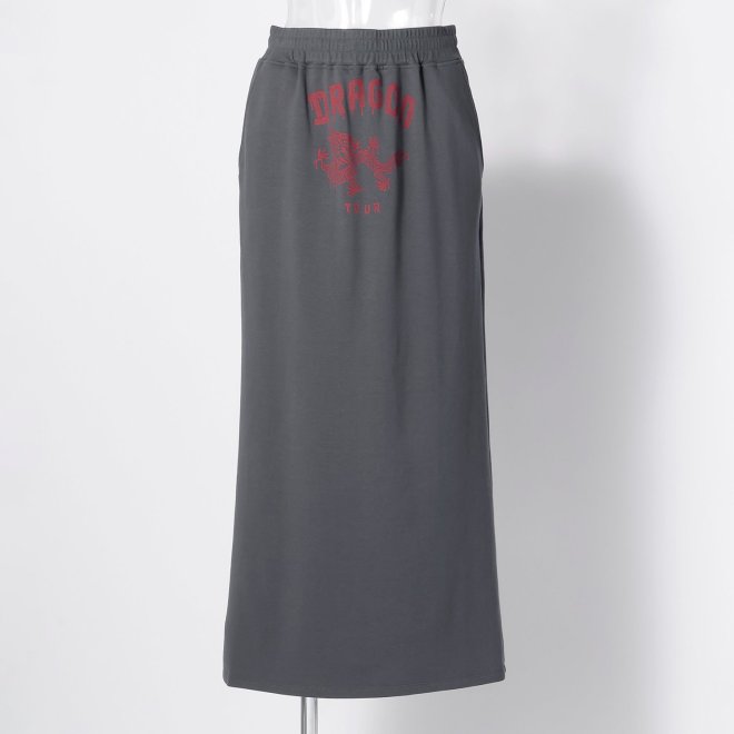 【期間限定】DRAGON PRINT SWEAT SKIRT 詳細画像 ライトグレー 1