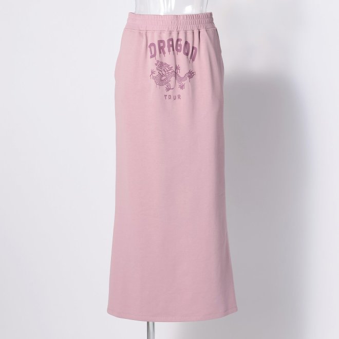 【期間限定】DRAGON PRINT SWEAT SKIRT 詳細画像 ライトピンク 1