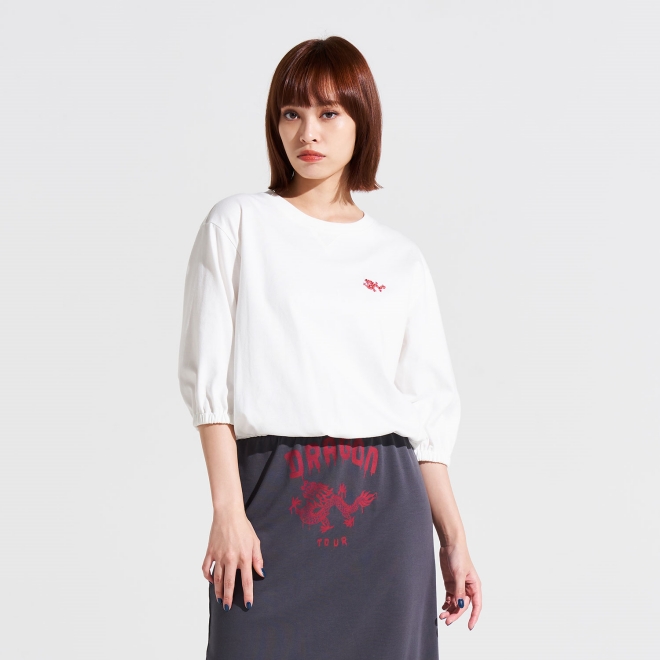 【期間限定】MINI DRAGON EMBROIDERY TEE 詳細画像 ホワイト 1