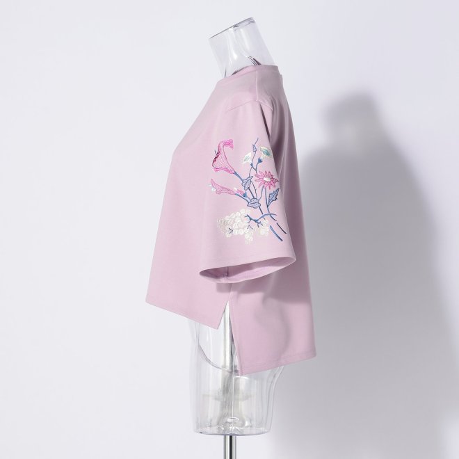 【期間限定】TOPS WITH FLOWER EMBROIDERY　 詳細画像 パープル 2