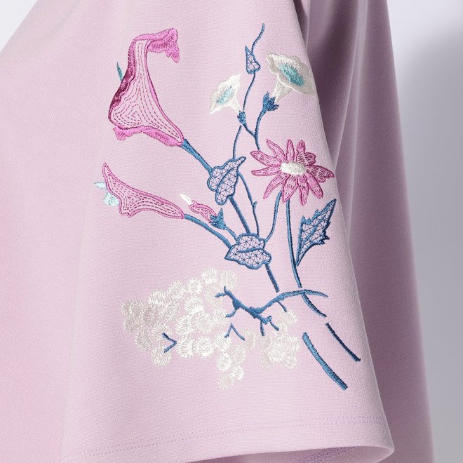 【期間限定】TOPS WITH FLOWER EMBROIDERY　 詳細画像 パープル 5
