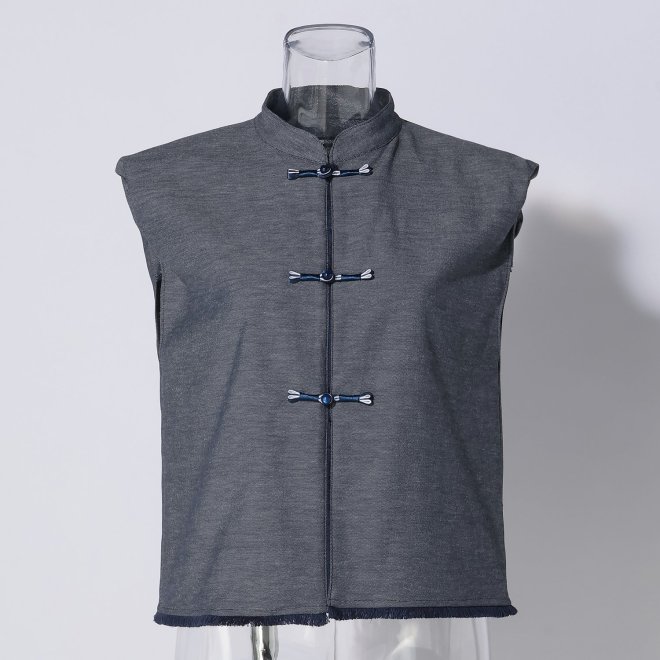 【期間限定】FRINGE OX　ブラウス 詳細画像 ネイビー 1