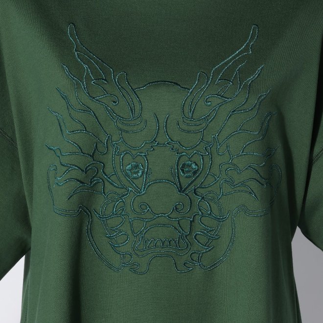 【期間限定】DRAGON FACE EMBROIDERY　ワンピース 詳細画像 カーキ 2