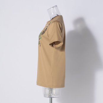 【期間限定】T-SHIRT WITH FLOWER EMBROIDERY 詳細画像