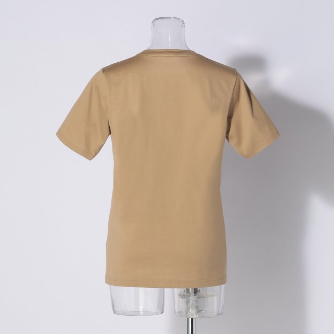 【期間限定】T-SHIRT WITH FLOWER EMBROIDERY 詳細画像 ベージュ 3