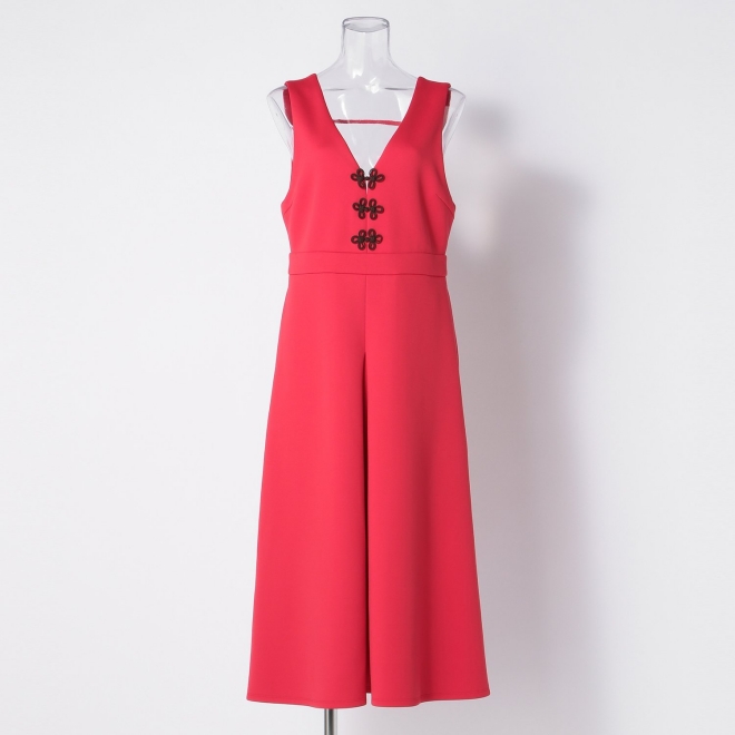 【期間限定】CHINA BUTTON JUMPER DRESS 詳細画像 レッド 3