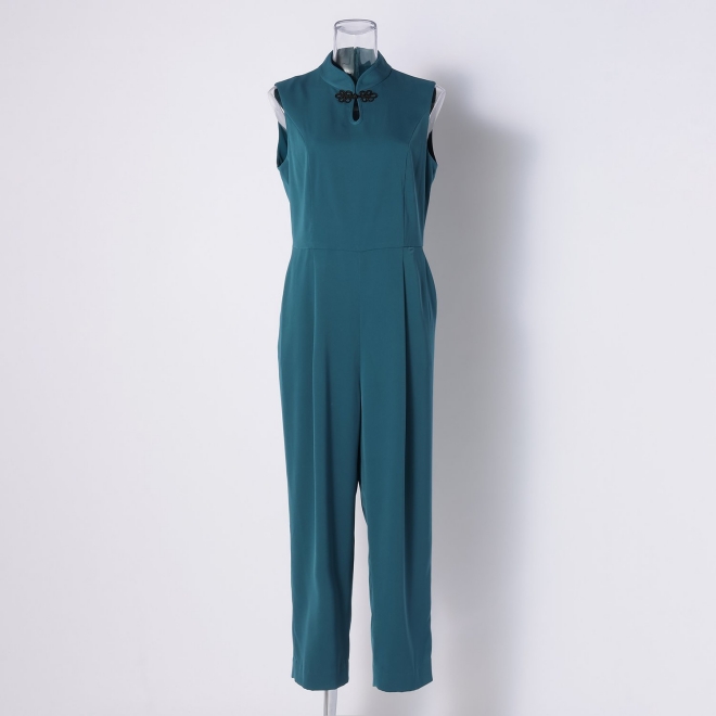 【DRESS COLLECTION】 チャイナカラーノースリーブオールインワン　 詳細画像 ブルー 2