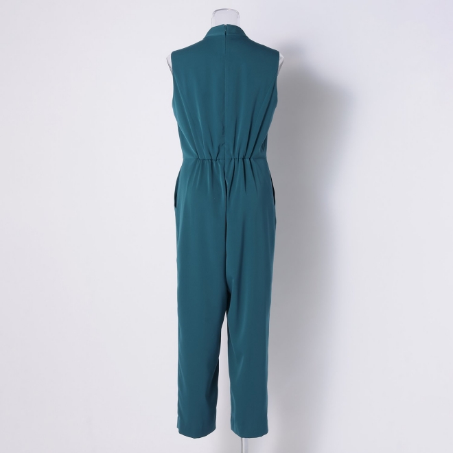 【DRESS COLLECTION】 チャイナカラーノースリーブオールインワン　 詳細画像 ブルー 4