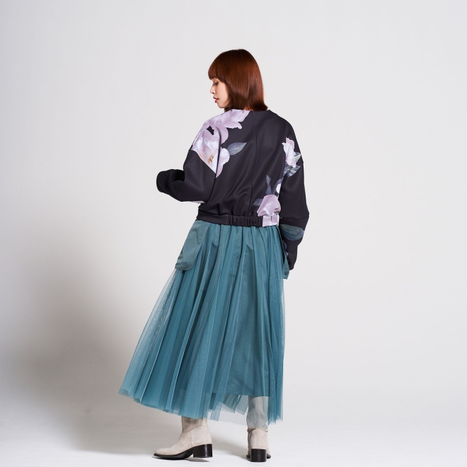 FULL BLOOM PEONY PRINT DOUBLE KNIT ブルゾン｜VIVIENNE TAM 