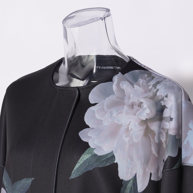 FULL BLOOM PEONY PRINT DOUBLE KNIT ブルゾン｜VIVIENNE TAM 