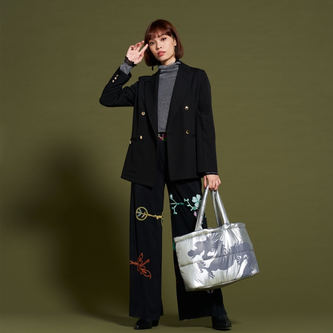 ヴィヴィアンタム　パンツ Marble dragon print パンツ｜VIVIENNE TAM（ヴィヴィアンタム