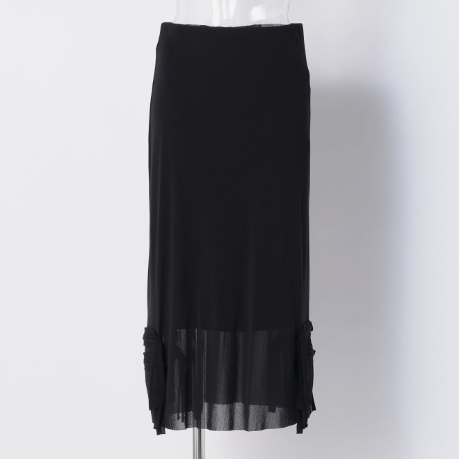 SOLID STRETCH NETTING　スカート 詳細画像 ブラック 1