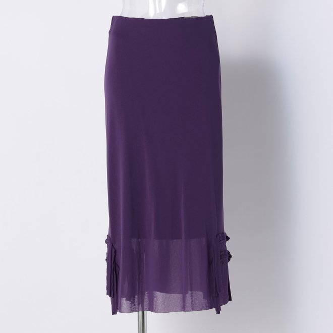 SOLID STRETCH NETTING　スカート 詳細画像 パープル 1