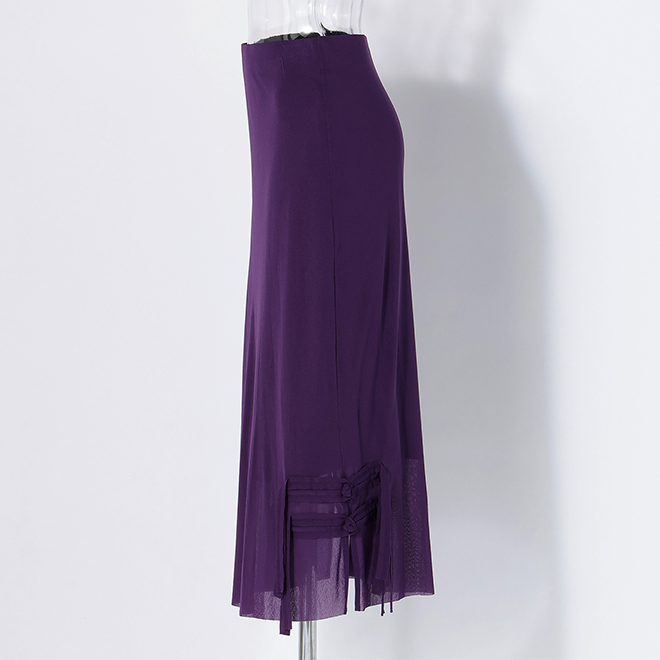 SOLID STRETCH NETTING　スカート 詳細画像 パープル 2