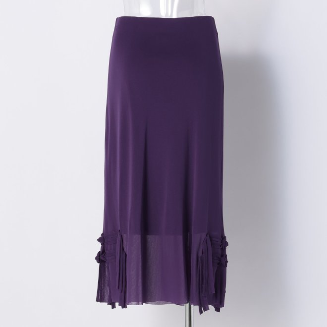 SOLID STRETCH NETTING　スカート 詳細画像 パープル 3