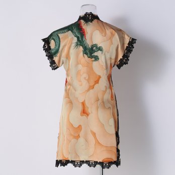 FIVE ELEMENTS DRAGON PRINT VISCOSE　ドレス 詳細画像
