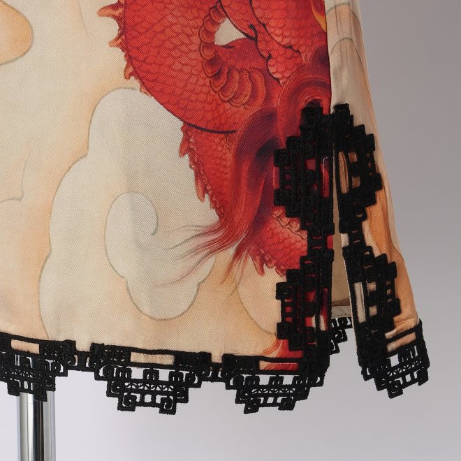 FIVE ELEMENTS DRAGON PRINT VISCOSE　ドレス 詳細画像 白系マルチ 5