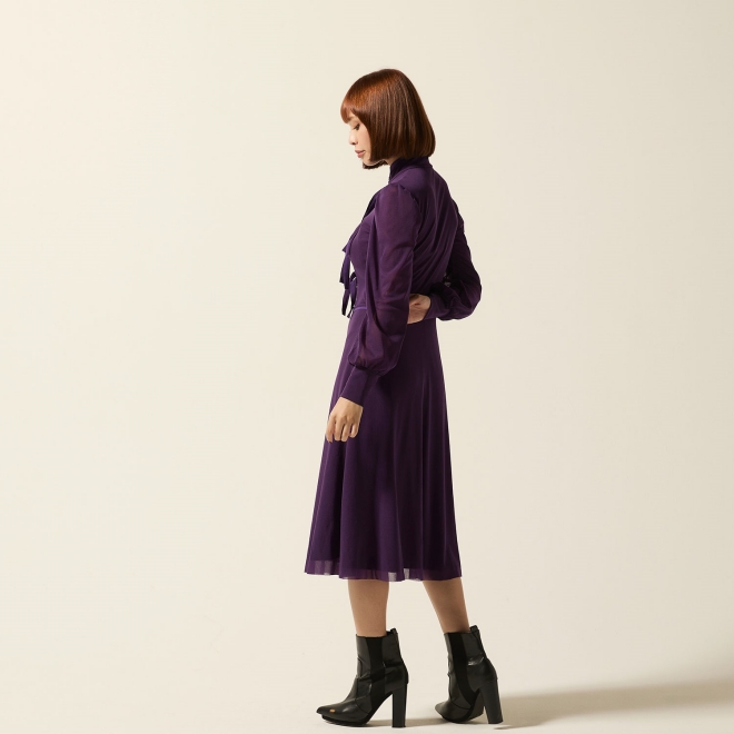 SOLID STRETCH NETTING　ドレス 詳細画像 パープル 2
