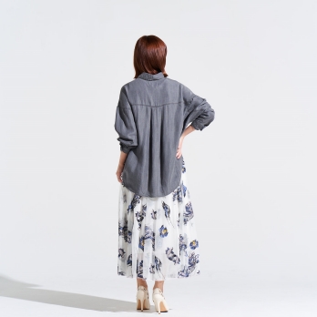 【期間限定】WATER DRAGON EMBROIDERY ON RIGID NET　スカート 詳細画像