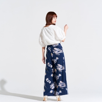 【期間限定】WATER DRAGON EMBROIDERY ON RIGID NET　パンツ 詳細画像