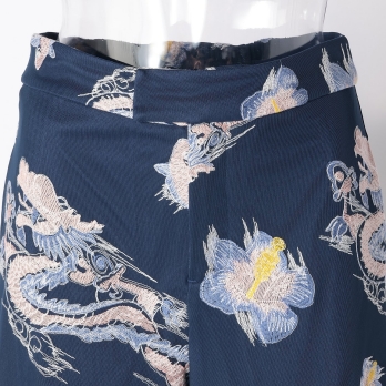 【期間限定】WATER DRAGON EMBROIDERY ON RIGID NET　パンツ 詳細画像
