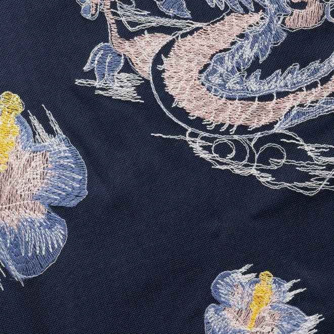 【期間限定】WATER DRAGON EMBROIDERY ON RIGID NET　パンツ 詳細画像 ネイビー 10