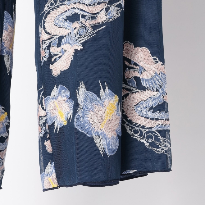 【期間限定】WATER DRAGON EMBROIDERY ON RIGID NET　パンツ 詳細画像 ネイビー 9