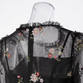 【期間限定】PIXELATED FLORAL EMBROIDERY　ドレス 詳細画像