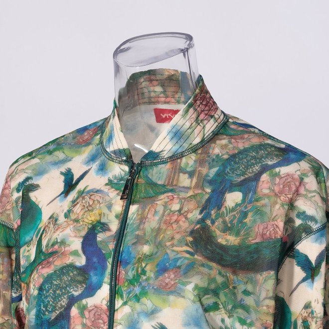 PEACOCK COURTYARD CHINOISERIE PRINT ON NETTING　ブルゾン 詳細画像 グリーン系マルチ 4