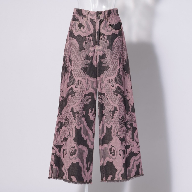 GIANT DRAGON JACQUARD DENIM　パンツ 詳細画像 ライトピンク 5