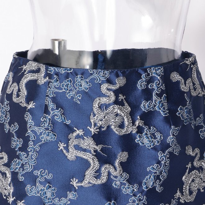 DRAGON JACQUARD　スカート 詳細画像 ブルー系マルチ 4